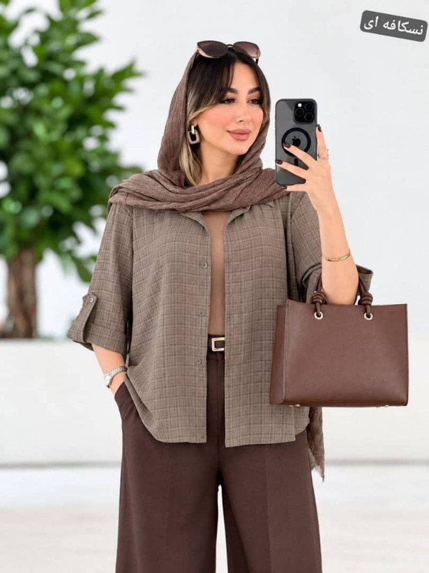 مانتو برکه ژاکارد شیشهای اعلا