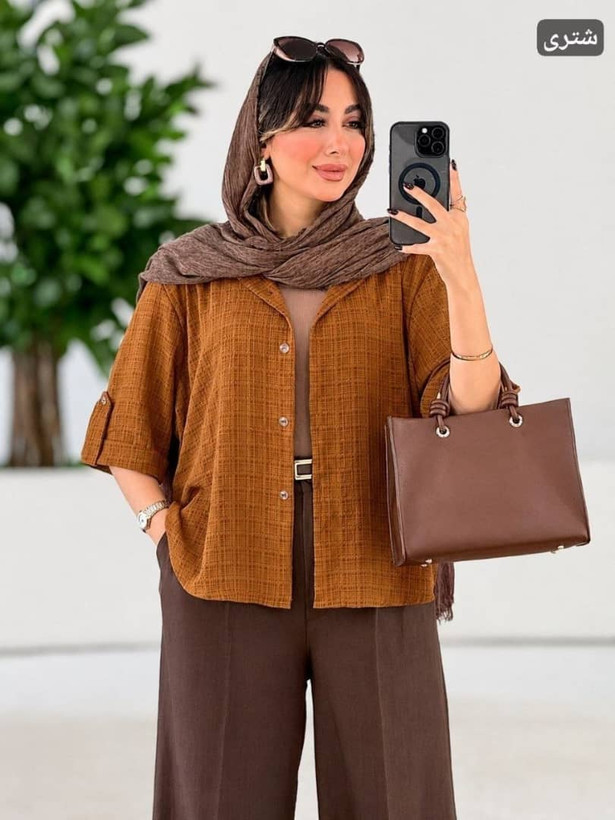 مانتو برکه ژاکارد شیشهای اعلا