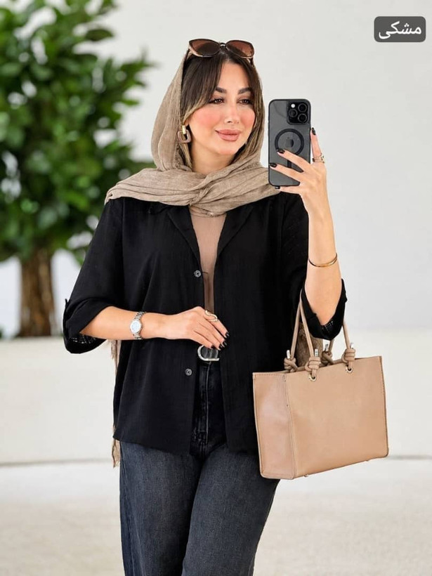 مانتو برکه ژاکارد شیشهای اعلا