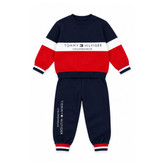 ست اسپرت بچگانه تامی مدل کالربلاک سهرنگ دورس دو نخ لاکرادار