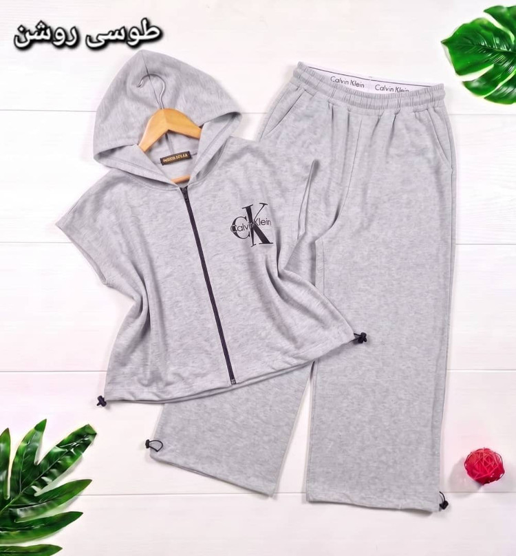 ست زنانه استات ملانژ مدل ریزشی باکیفیت