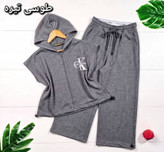 ست زنانه استات ملانژ مدل ریزشی باکیفیت