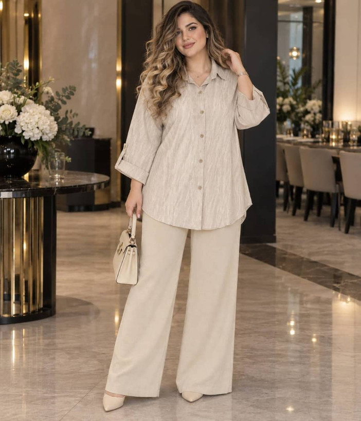 ست مانتو شلوار زنانه سلنا با پارچه شانتون صوفیا اعلا و تنخور بینظیر